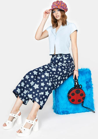 Cyan Falling Out Button Up Shirt