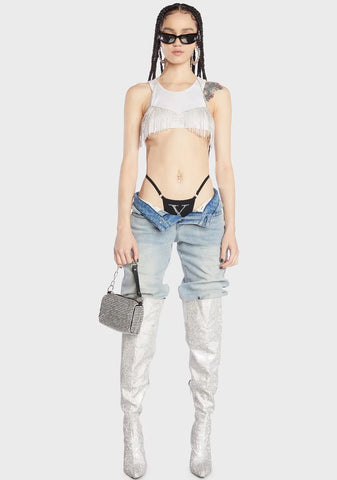 Deja Vu Rhinestone Top