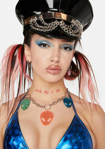 No New Planets Alien Necklace