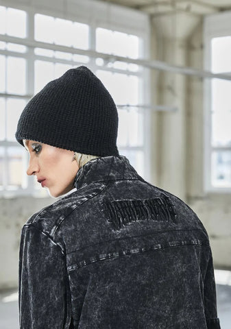 Bassline Washed Denim Zip Up Jacket