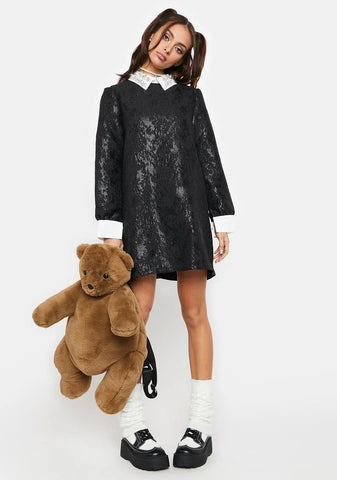 Figure Jacquard Mini Dress