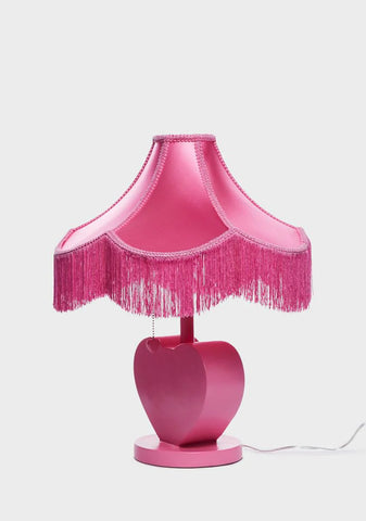 Heart On Fringe Lamp