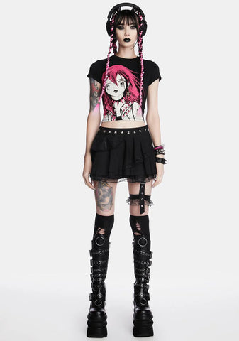 Feelin' Disconnected Pleated Skirt