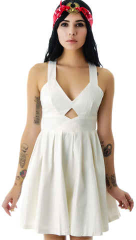 Marilyn Cut Out Babydoll Dress