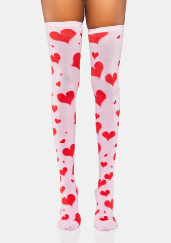 Love Surrounds Me Thigh High Socks