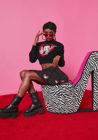 Blow A Kiss Cropped Sweater