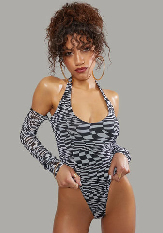 Warped Realm Checkered Bodysuit