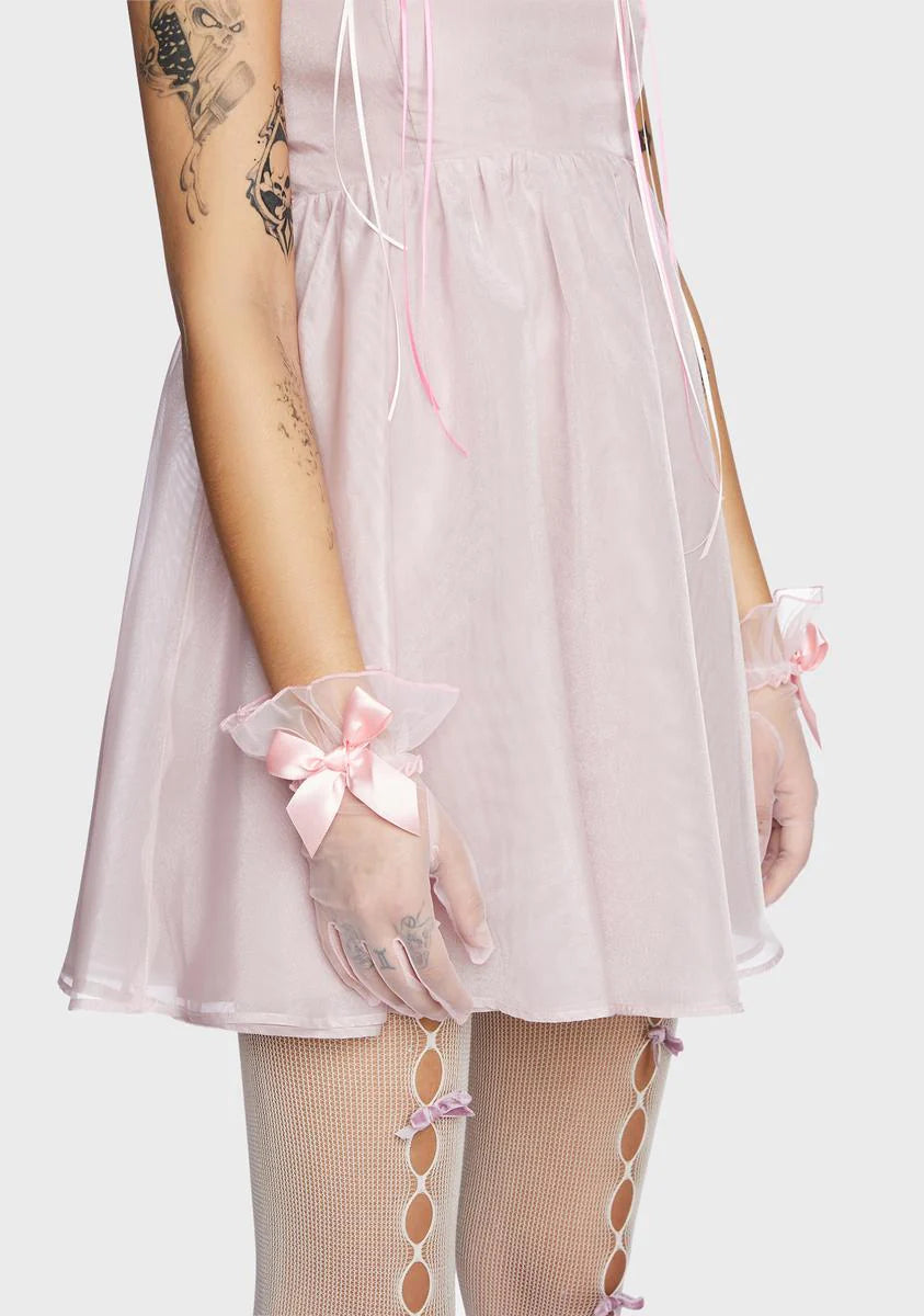 Purest Pixie Sheer Bow Gloves