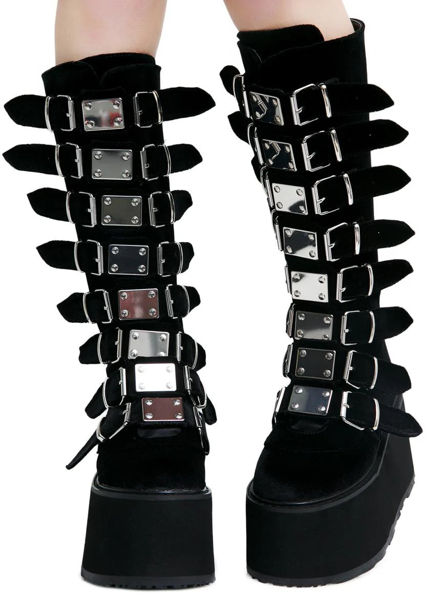 Damned-318 Platform Knee High Boots