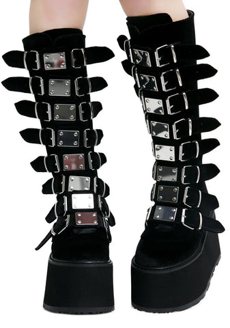 Damned-318 Platform Knee High Boots