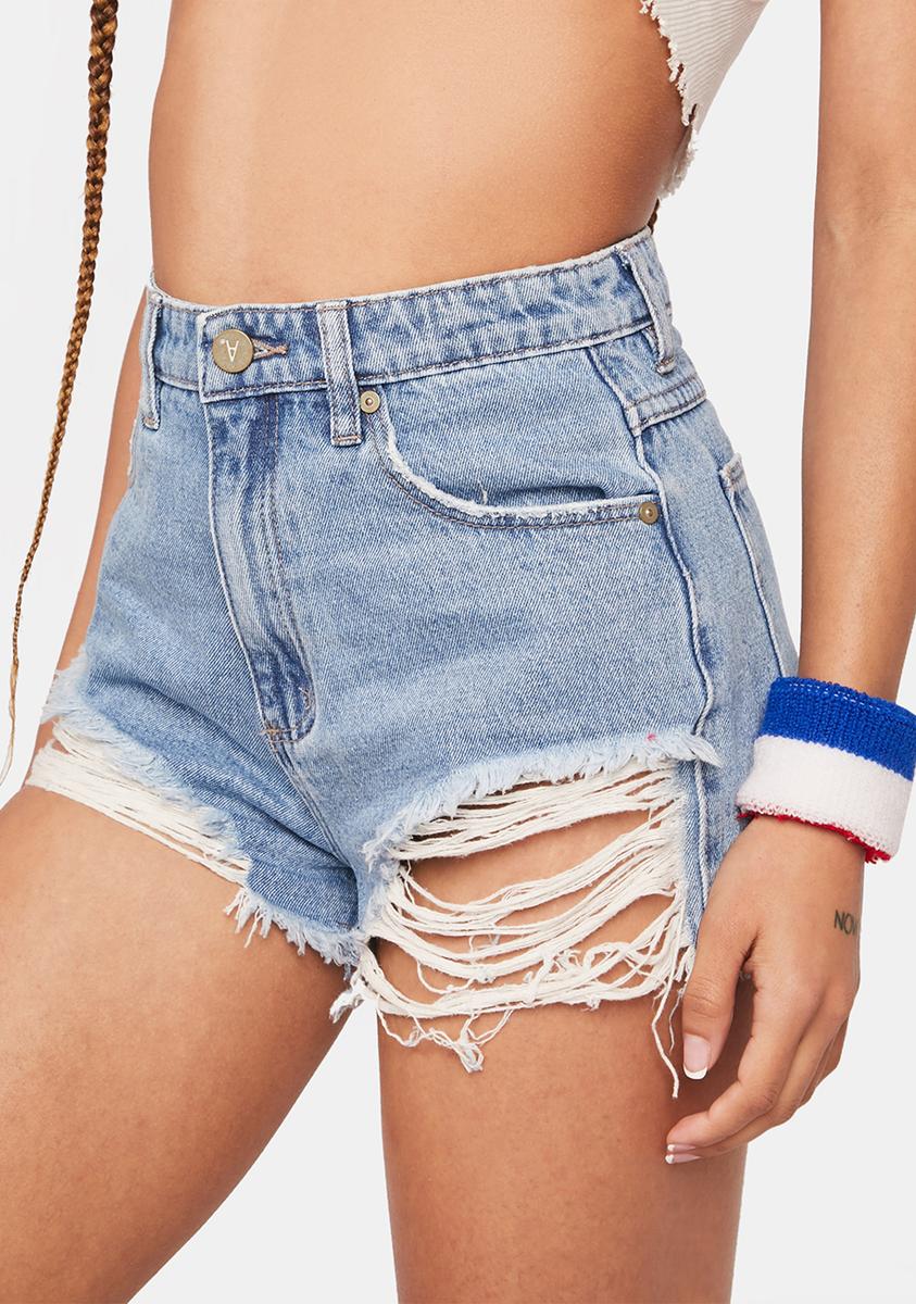 Salty Blue A High Relaxed Shorts