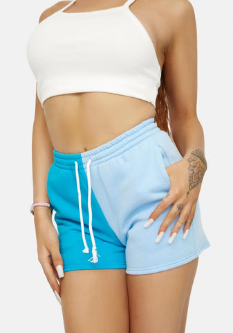 Blueberry Winning Point Sweat Shorts