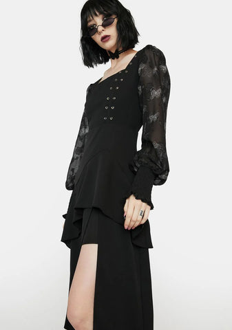 Beautiful Butterfly Midi Dress