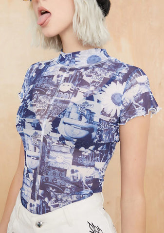 Blissed Out Mesh Top