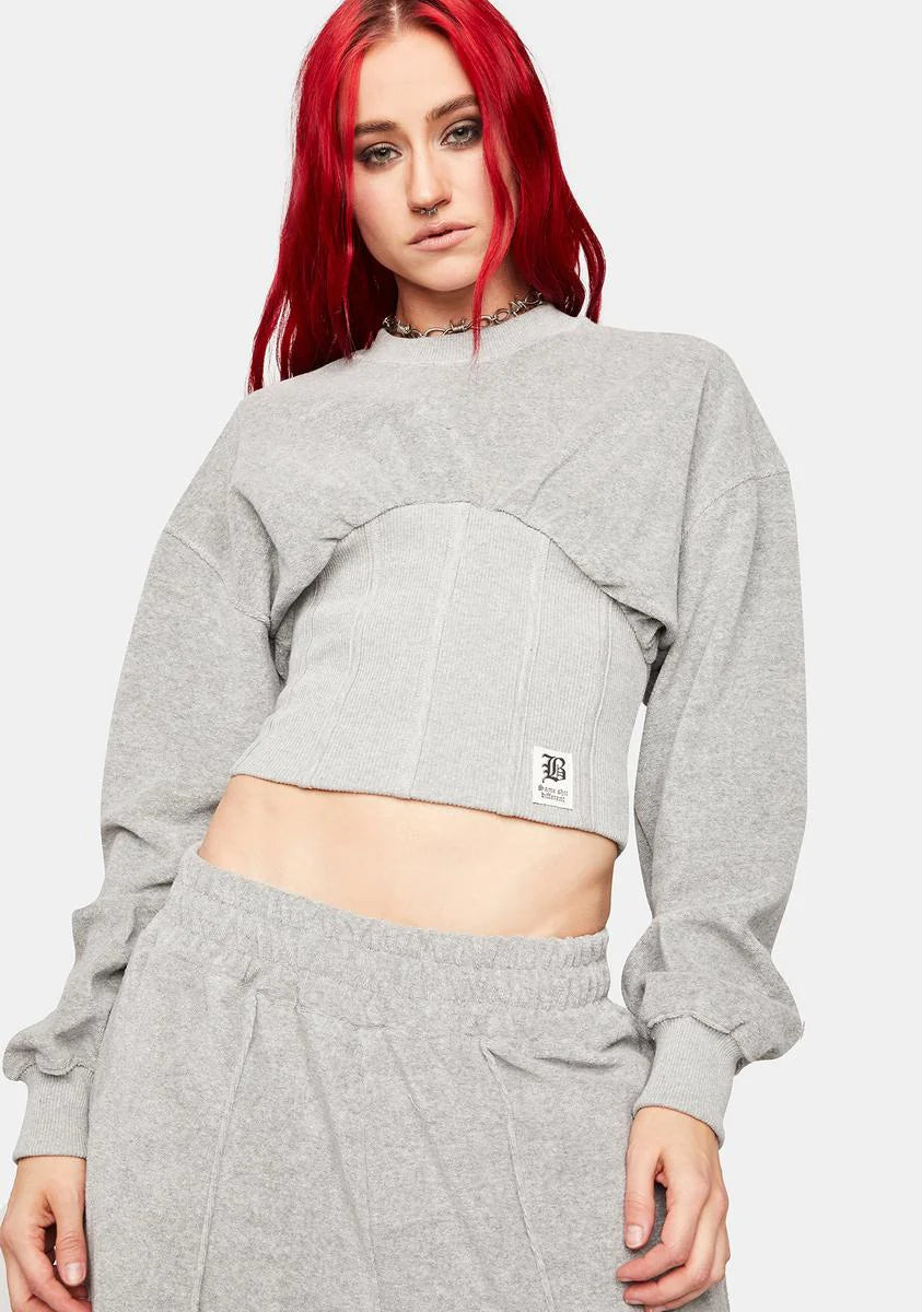 Terry Corset Sweatshirt