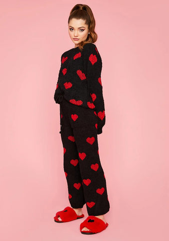 Skippin' Heartbeats Knit Lounge Pants