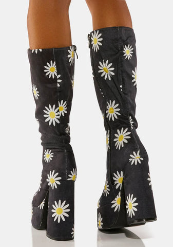 Crazy Daisy Platform Boots