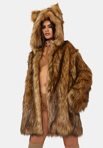 Wild Instincts Faux Fur Coat