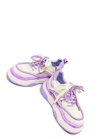 Koi Footwear Neon Reef Platform Trainers - Violet