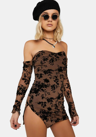 Chocolate Midnight Memories Mini Dress