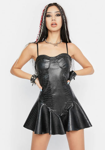 Man Eater Crocodile Mini Dress