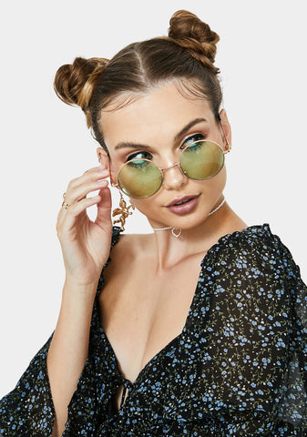 Busy Dreaming Circle Sunglasses