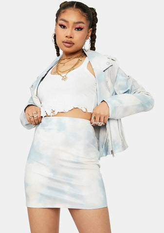 Till Next Time Vegan Leather Mini Skirt