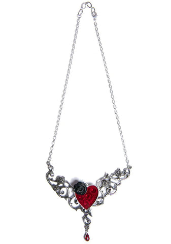 The Blood Rose Heart Necklace