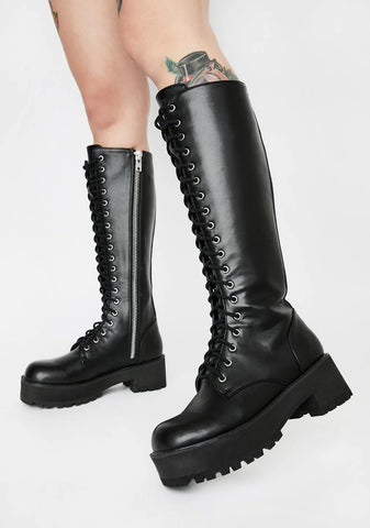 Viral Violation Knee High Boots