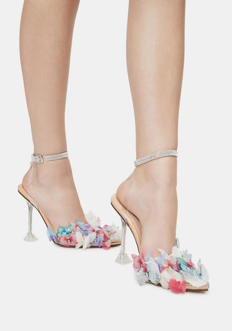 Multicolor Butterfly Stiletto Heels