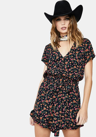 Party Til Dawn Floral Romper