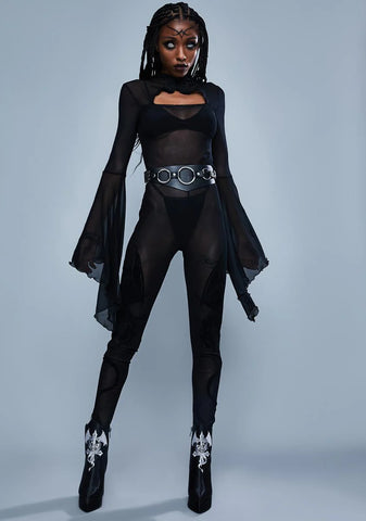 When Darkness Comes Bell Sleeve Top