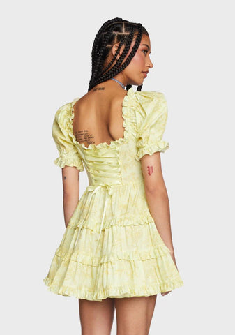 Wink For Me Babydoll Dress - Yellow