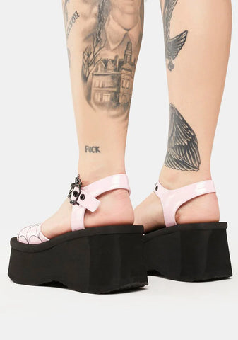 Pink Funn-10 Platform Sandals