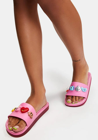 Pink Nex Gen + BT21 Beach Slides