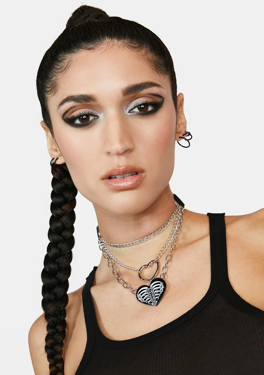 Heart In A Cage Layered Necklace
