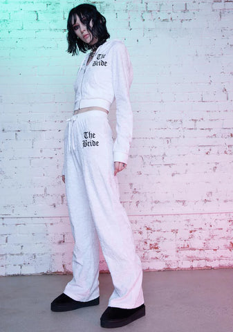 Death Do Us Part Velour Track Pants