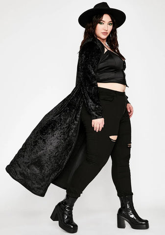 Noir Don't Forget It Velvet Duster