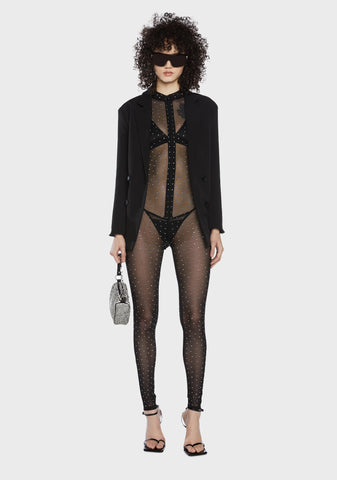 Simply Dazzling Mesh Jumpsuit