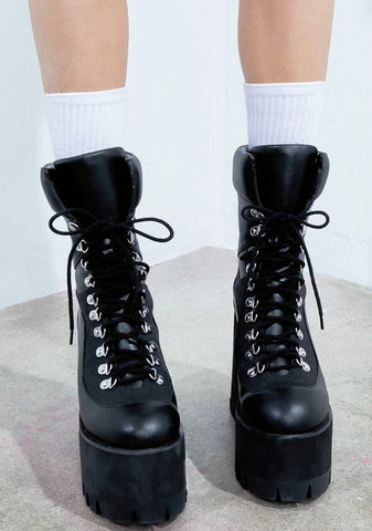 Werkin' Overtime Platform Hiker Boots