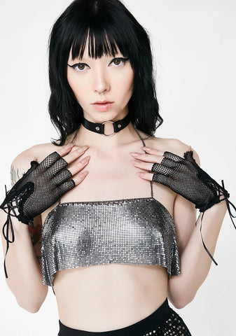 Baddie To The Bone Fishnet Gloves