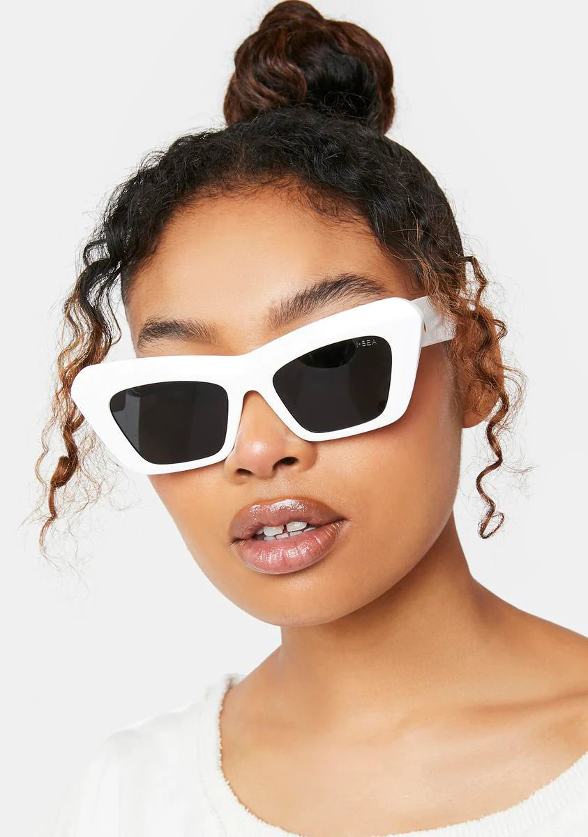 Bella White Sunglasses