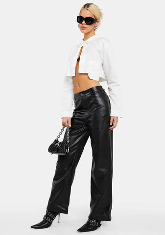 Black Back Cut Out Pants