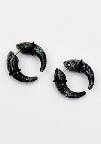 Swirl Spider Web Stud Earrings