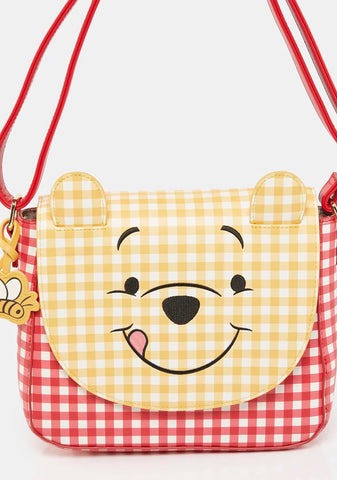 Winnie The Pooh Gingham Cosplay Crossbody Bag