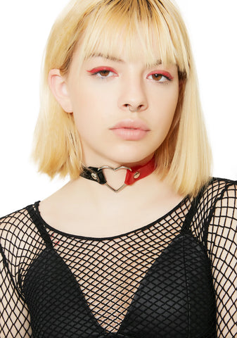 Split Love Heart Choker