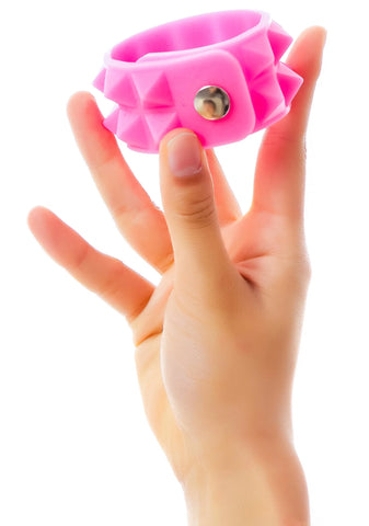 Luxor Double Pyramid Rubber Bracelet - Gold