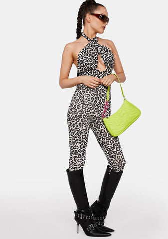 Leopard Wyn Cut-Out Catsuit