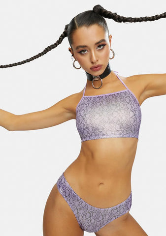 Amethyst Hypnotic Hype Lace Up Top