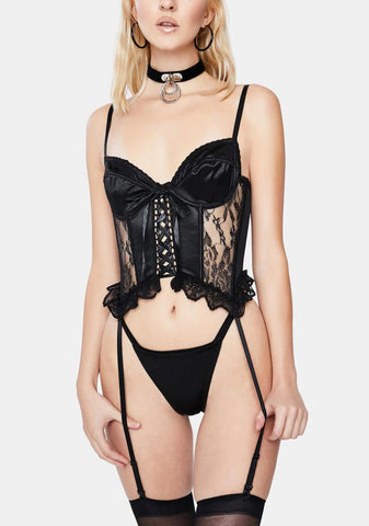 Unholy Sweet Heiress Lace Bustier Set